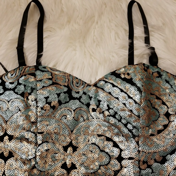 Forever 21 Bralette, Sequins Top - Picture 3 of 8